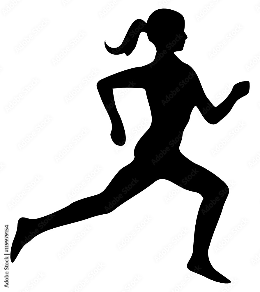 female runner jogger Silhouette
