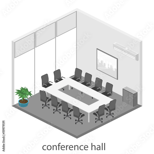Business meeting in an office Business presentation meeting in an office around a table.