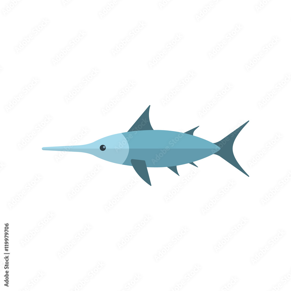 Swordfish Primitive Style Childish Sticker Swordfish Primitive Style Childish Sticker