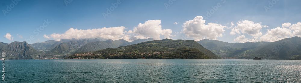 Isola Monte in lake Iseo, Italy