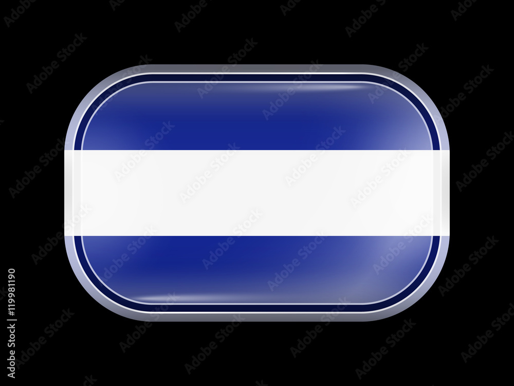 Flag of El Salvador. Rectangular Shape with Rounded Corners Flag of El Salvador. Rectangular Shape with Rounded Corners