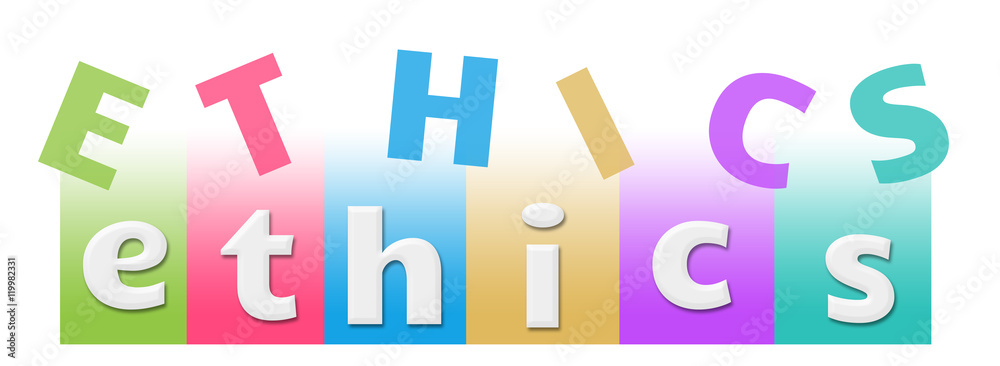 Ethics Colorful Random Text Stripes Ethics Colorful Random Text Stripes