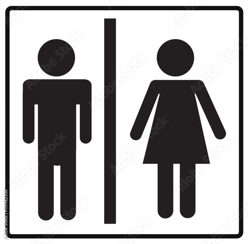a man and a lady toilet sign, toilet sign on white background