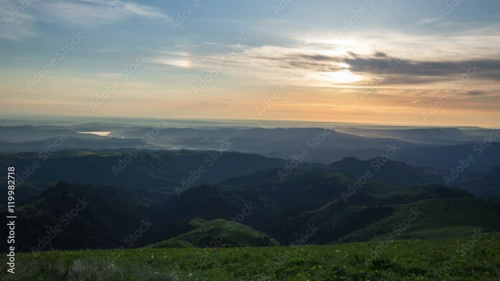 Russia, timelapse. The formation and movement of clouds over the summer slopes of Adygea Bolshoy Thach and the Caucasus Mountains Russia, timelapse. The formation and movement of clouds over the summer slopes of Adygea Bolshoy Thach and the Caucasus Mountains