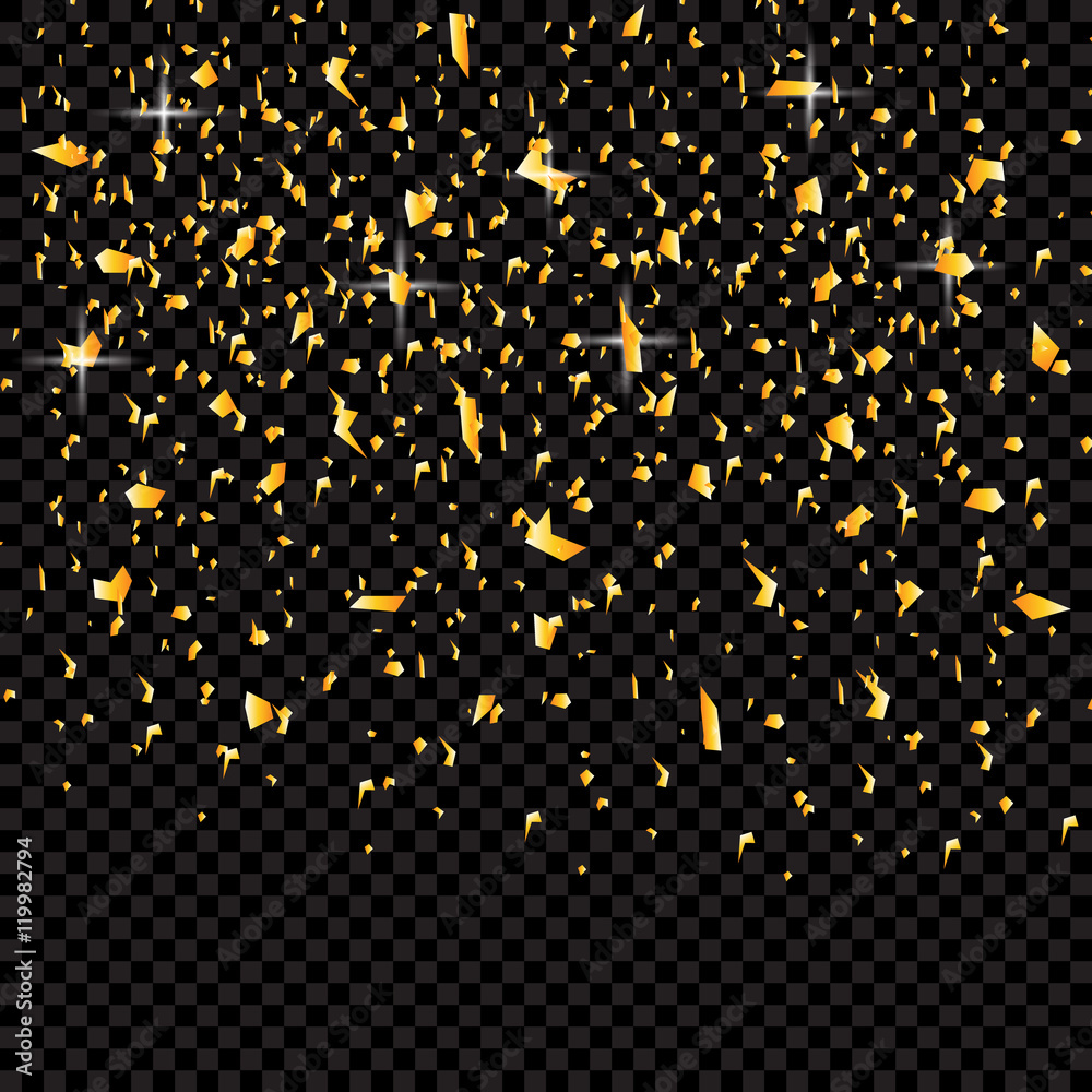 Golden confetti background from mast cells. illustration Stock Vector |  Adobe Stock