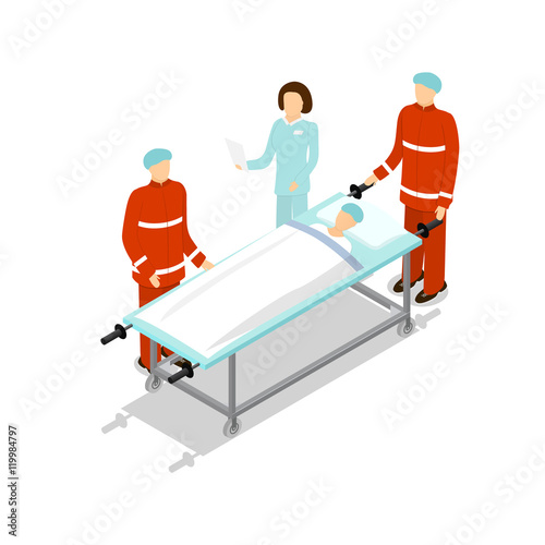 Doctor Treating Patient. Vector