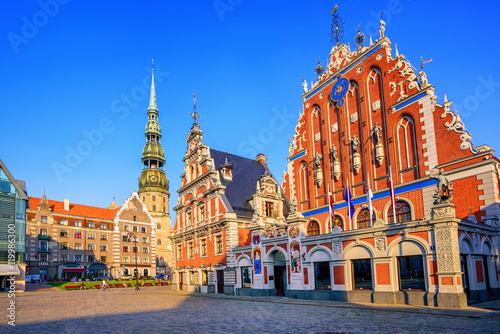 Blackheads house in the old town of Riga, Latvia photo