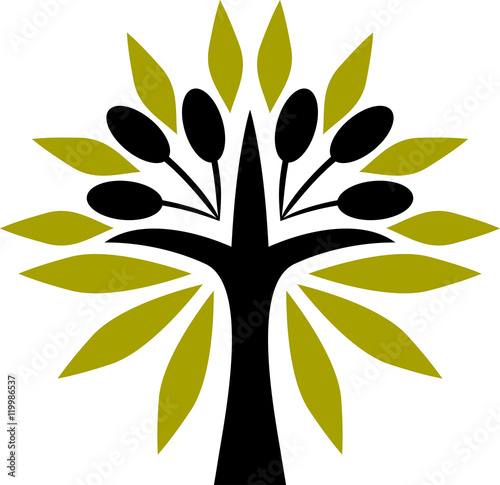Tree with black olives