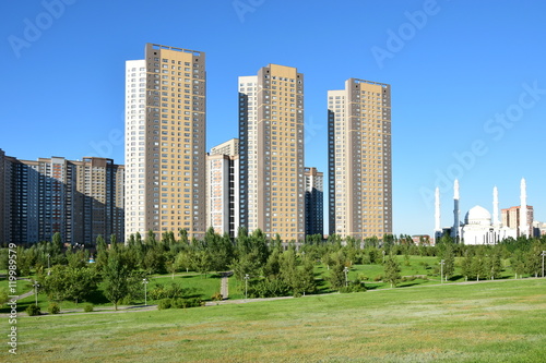 Modern residential building in Astana, capital of Kazakhstan © photo20ast