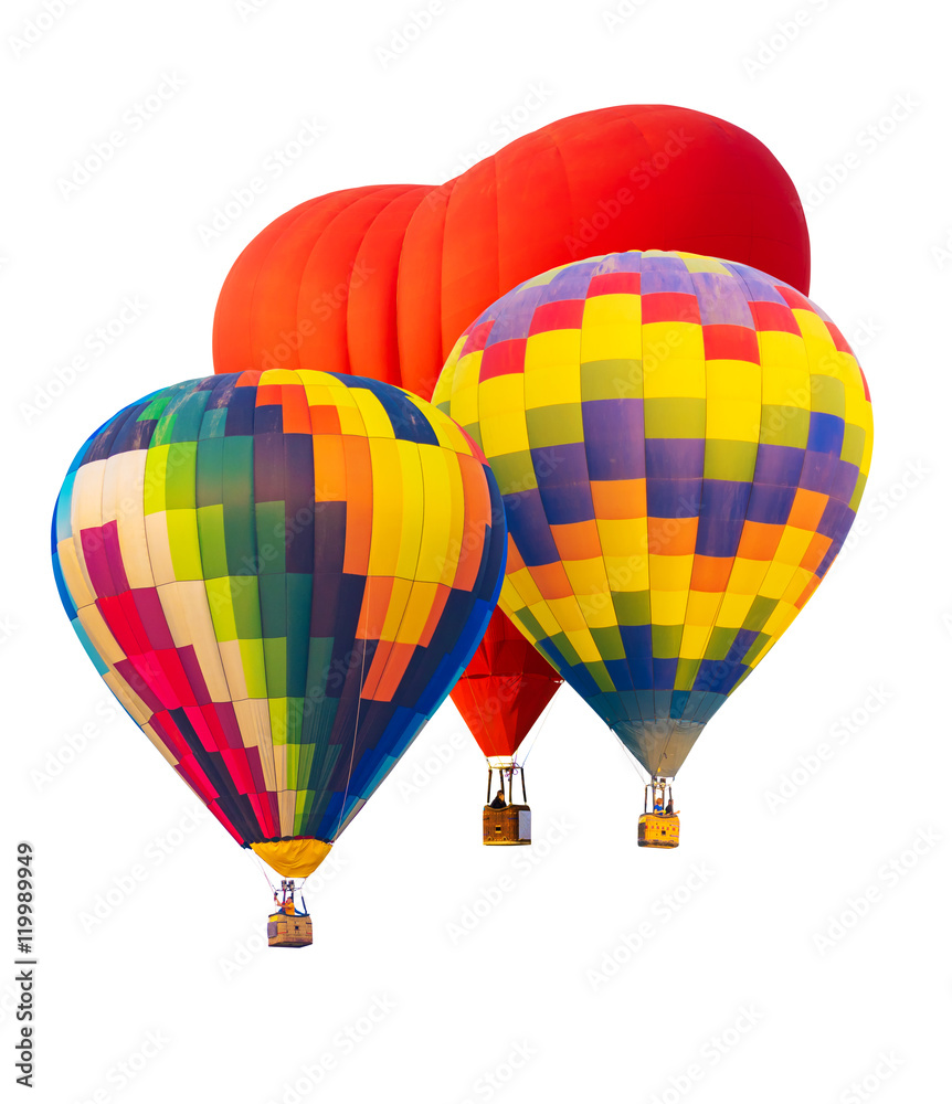 Fototapeta premium hot air balloons isolated on white