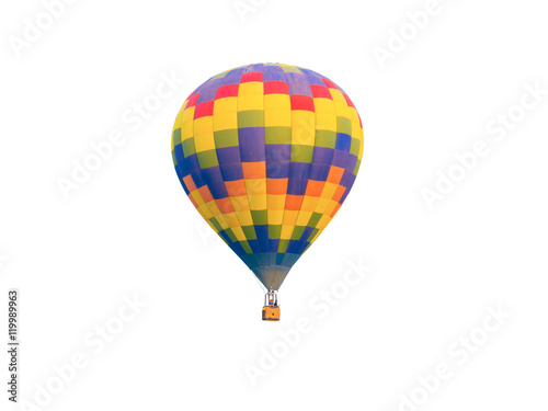 hot air balloons isolated on white