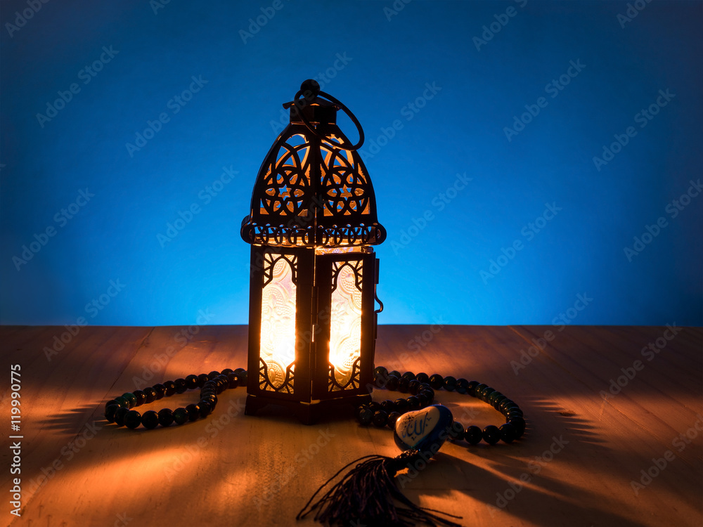 candle light on muslim style's lantern