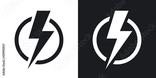 Obraz na płótnie Lightning bolt icon, vector