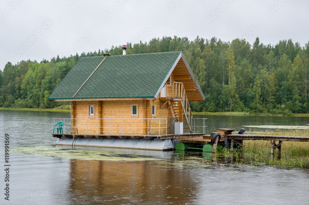 Floating sauna house. Floating sauna house.