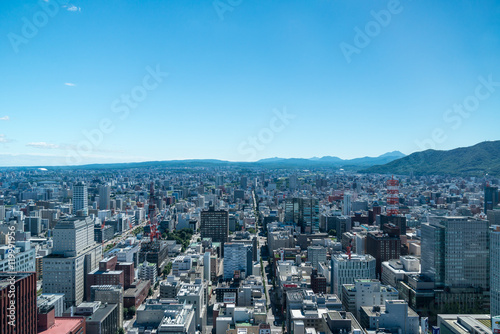 札幌ＪＲタワー展望室から見る南方面