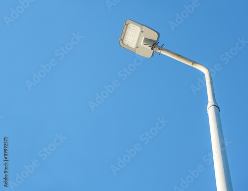 street lamp on the blue sky background