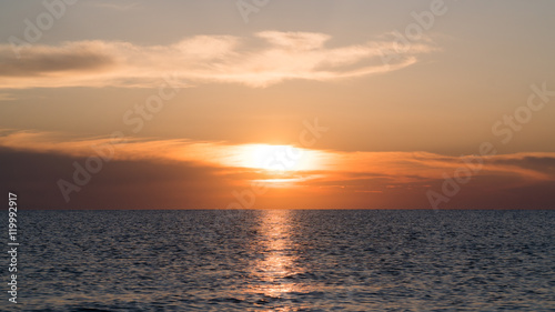 Golden sea sunset