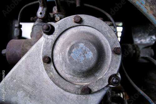 The metal part of the old machine