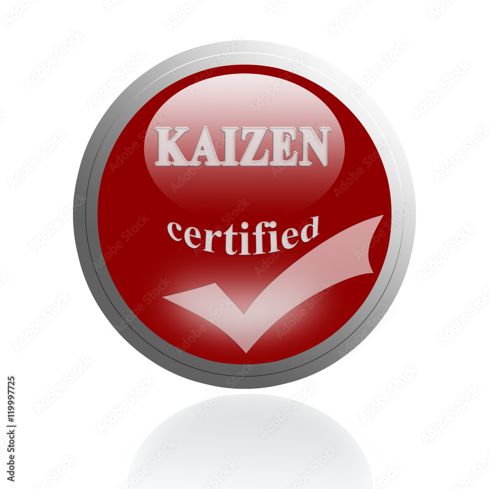 Kaizen certified icon or symbol image concept design for business and use in company system. Kaizen certified icon or symbol image concept design for business and use in company system.