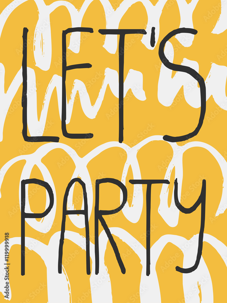 Decorative Lets Party Greeting Card Decorative Lets Party Greeting Card