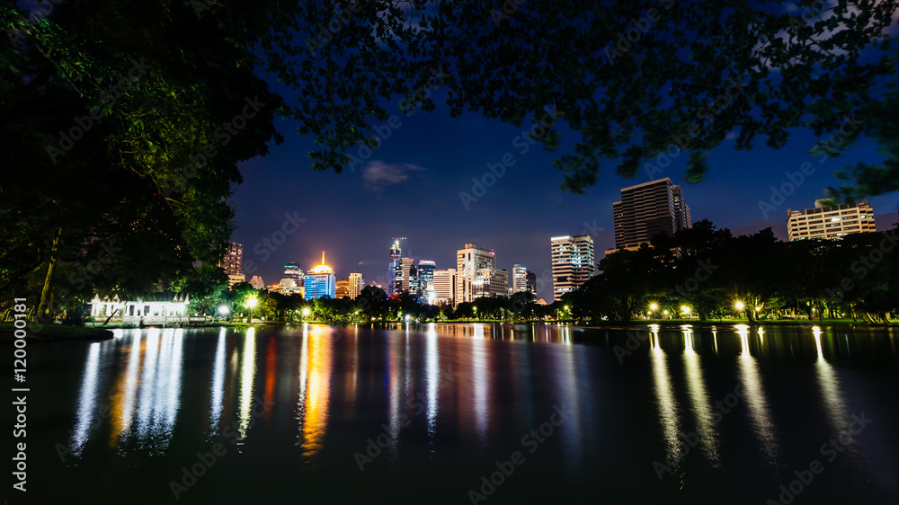 Night cityscape of Bangkok