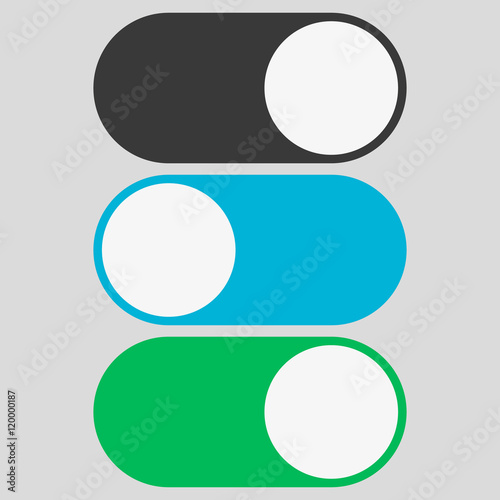 Toggle switch icon  template for mobile applications  web design