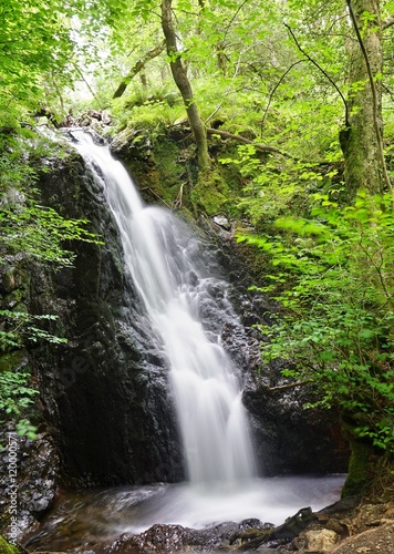 A waterfall in the Lake District of Cumbria  in Northern England