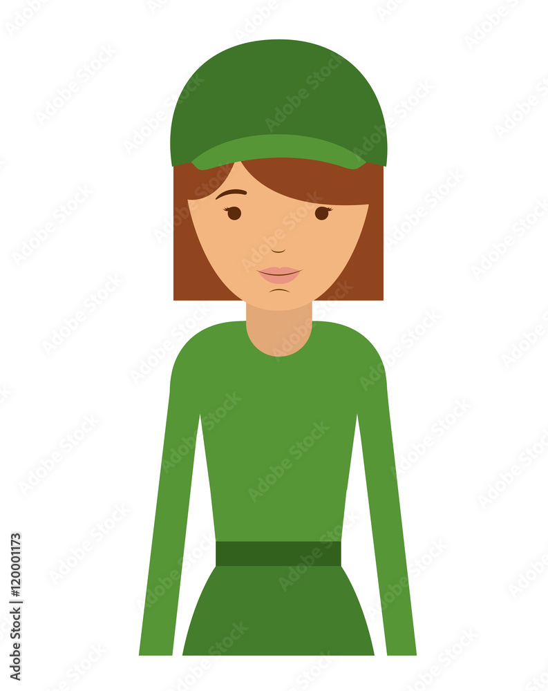 woman girl female avatar person and human icon. Colorful Flat and isolated design. Vector illustration woman girl female avatar person and human icon. Colorful Flat and isolated design. Vector illustration