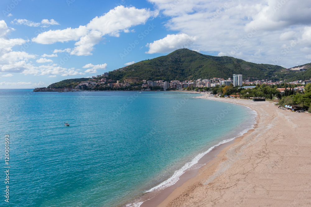 Slavic beach in Budva, Montenegro