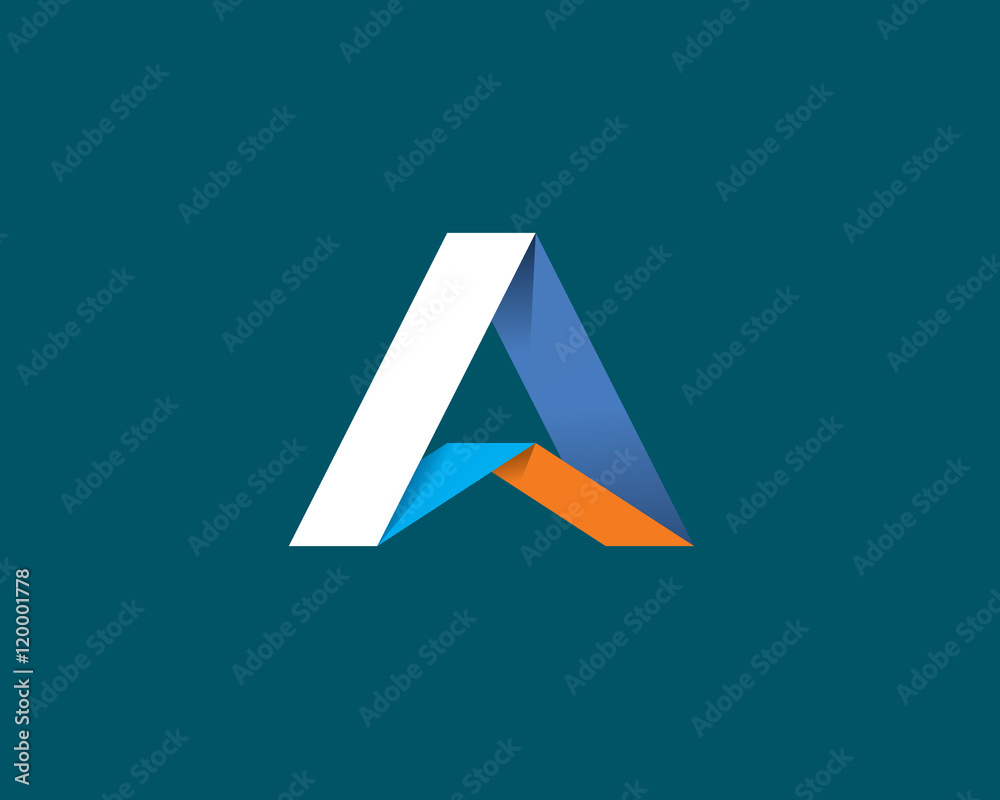 Letter A folding paper