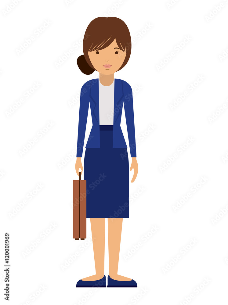 businesswoman and cartoon icon. profession worker and occupation theme. Isolated design. Vector illustration businesswoman and cartoon icon. profession worker and occupation theme. Isolated design. Vector illustration