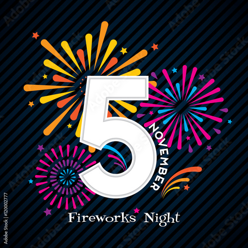Fireworks Night Design for 5th November