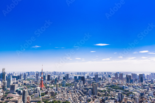Wallpaper Mural 東京　青空と都市風景 Torontodigital.ca