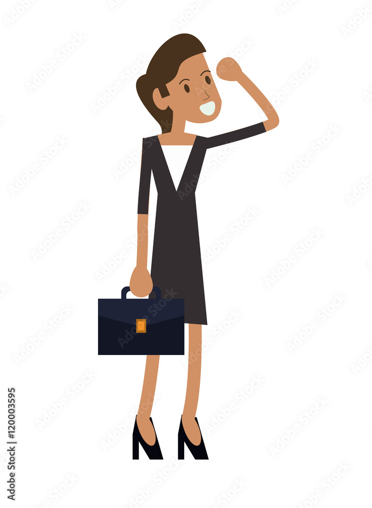 businesswoman smiling avatar woman female business person icon. Flat and isolated design. Vector illustration businesswoman smiling avatar woman female business person icon. Flat and isolated design. Vector illustration