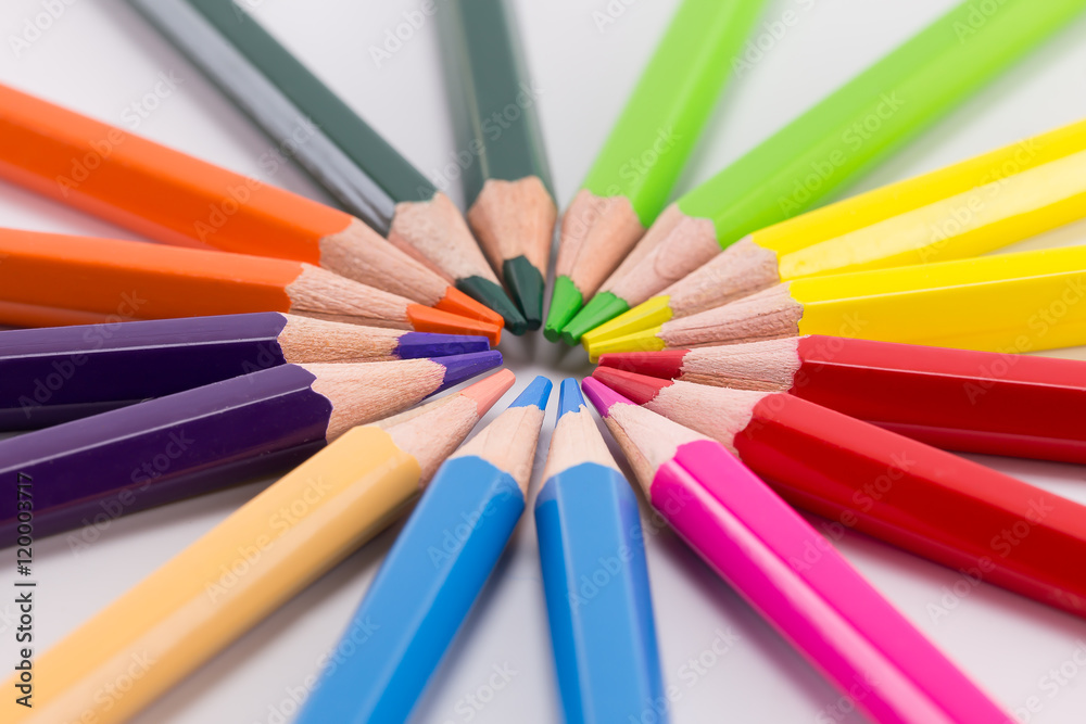 Colorful pencils isolated on background Colorful pencils isolated on background