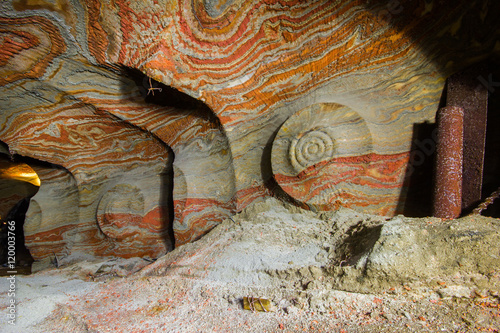 Amazing underground salt potash mine shaft tunnel