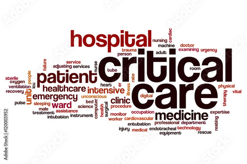 Critical care word cloud