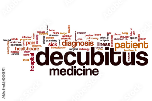 Decubitus word cloud photo