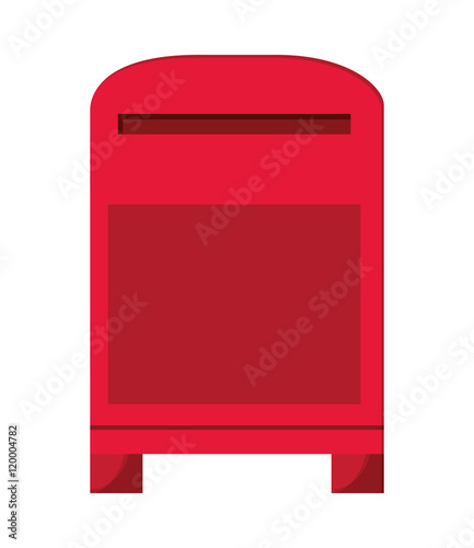 box  email mail message letter icon. Flat and isolated design. Vector illustration
