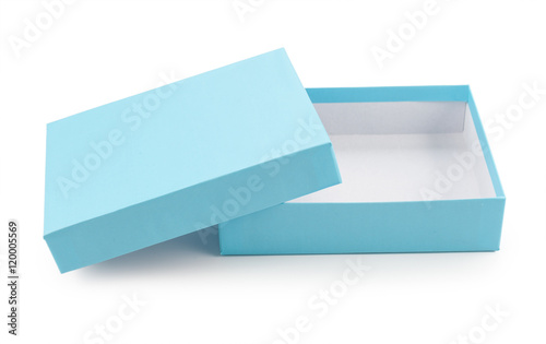 beautiful blue box on a white background isolated