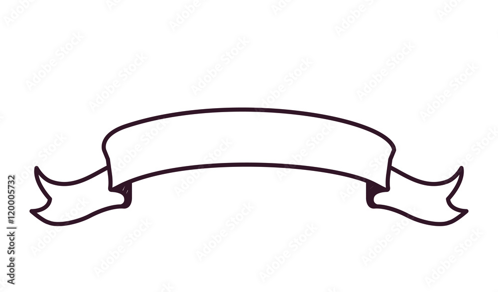ribbon label banner and silhouette icon. decoration and advertising theme. Isolated design. Vector illustration ribbon label banner and silhouette icon. decoration and advertising theme. Isolated design. Vector illustration