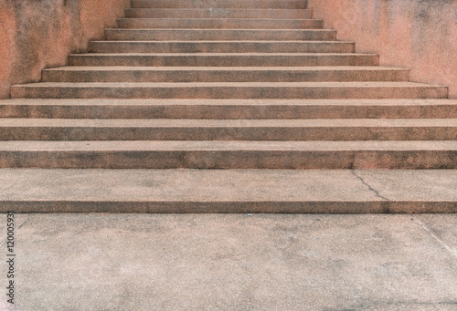 Cement with small gravel staircase