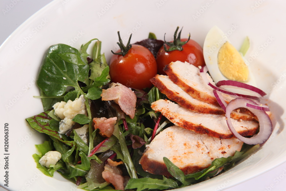 Salad with chicken breast and Bacon Salad with chicken breast and Bacon