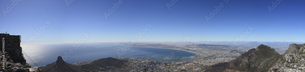 Panoramic view from the top of Table Mountain Cape Town South Af