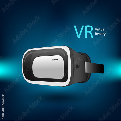 VR virtual reality simulator device by illustration