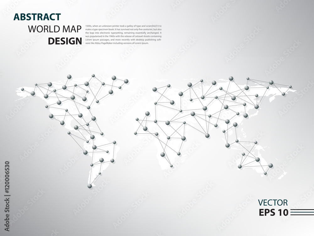 Fototapeta premium Worldmap spider network infographic