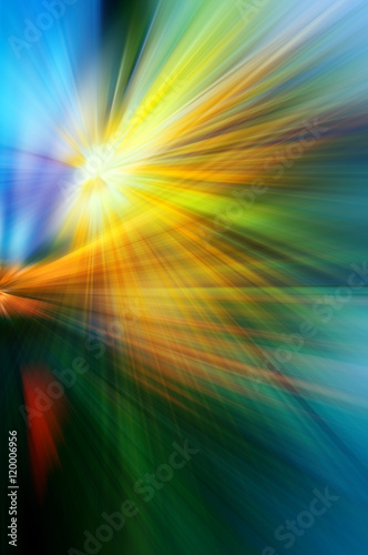 Abstract background in green, yellow, blue, red, orange colors