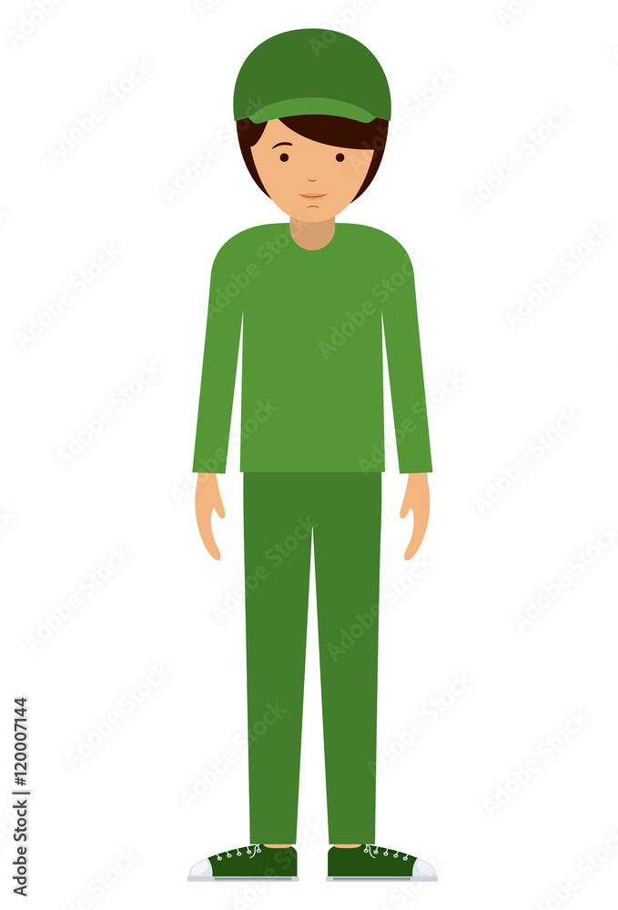 man male avatar person and human icon. Colorful flat and isolated design. Vector illustration