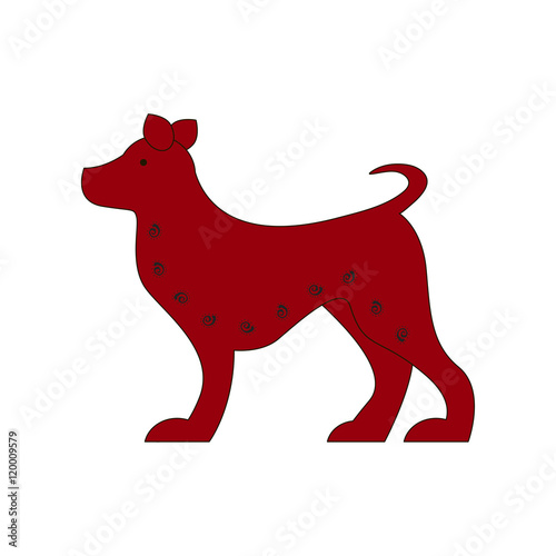 Chinese zodiac symbol red dog