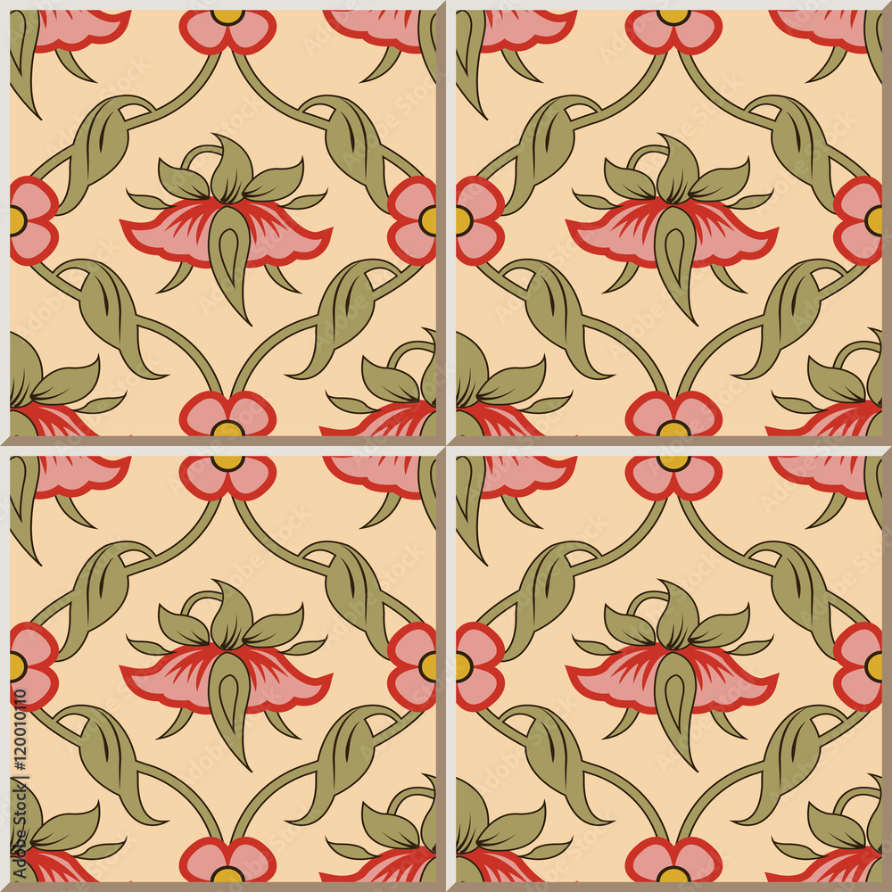 Ceramic tile pattern 392 curve cross leaf vine flower Ceramic tile pattern 392 curve cross leaf vine flower